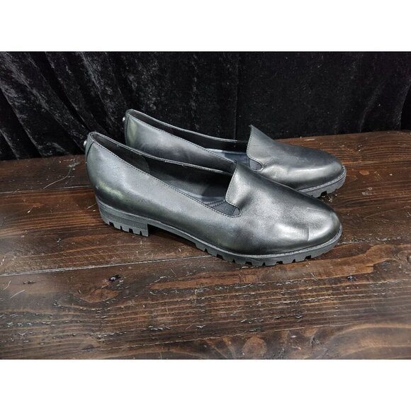 NEW Easy Spirit Eflex GenevaBlack Leather Slip-on Loafers/Sz. 9.5M - Picture 5 of 9
